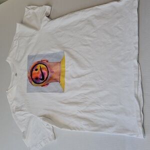 Nike Tee J. Balvin Have A Nice Day Graphic T-shirt White Size Large 100% Cotton